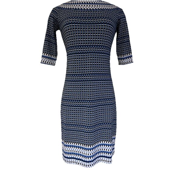 Max Studio Dresses & Skirts - Max Studio Floral Boat Neck Sheath Geometric Jersey Knit Dress Women's Size S
